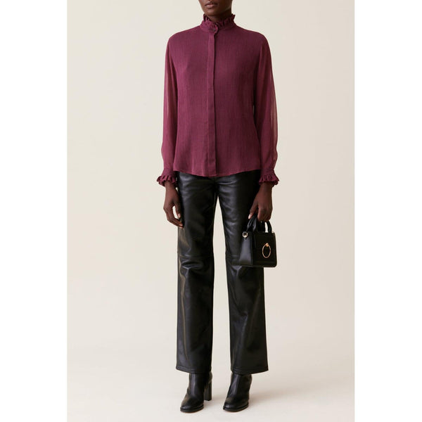 Claudie Pierlot - Camisa Fluida Cuadros Pequeños
