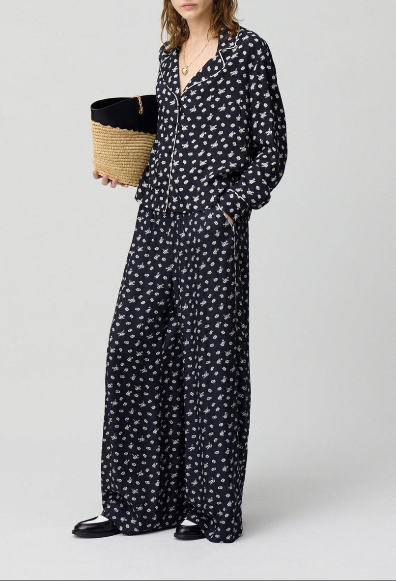 Camisa Curiositapetitesfleurs Print Fonce