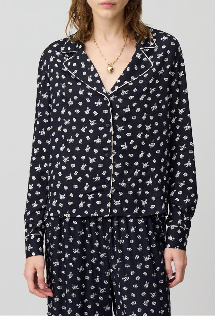 Camisa Curiositapetitesfleurs Print Fonce