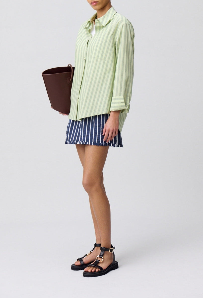Chemise Calissonrayuresvertes Bicolore