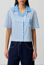 Camisa Clelia Print Azul Claro