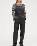 Claudie Pierlot - Salopette En Cuir D'Agneau - Noir