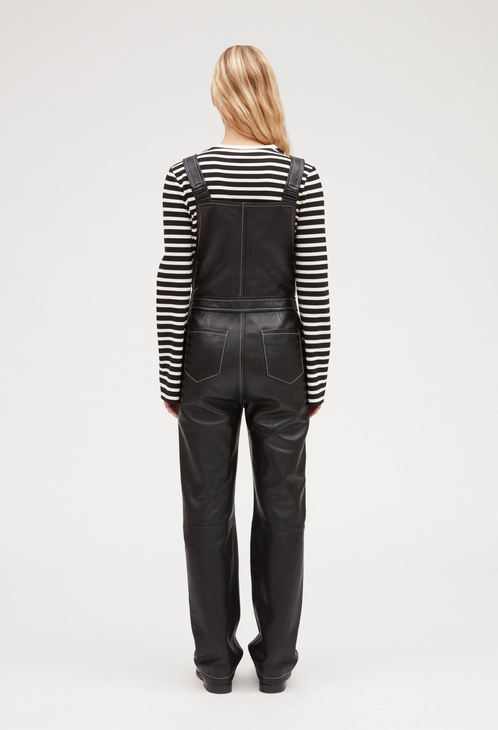 Claudie Pierlot - Salopette En Cuir D'Agneau - Noir