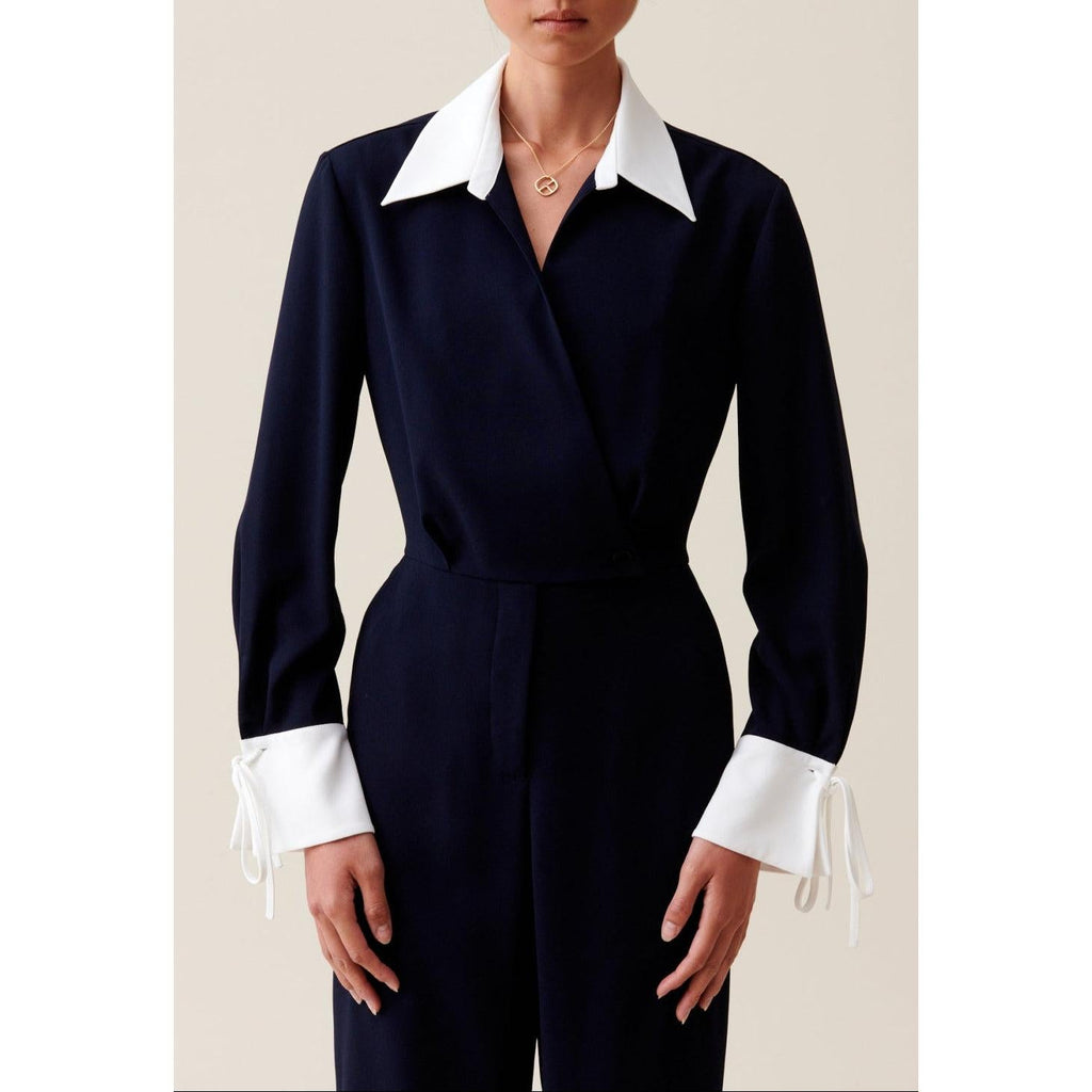 Claudie Pierlot - Combinaison Bi-Matière Marine