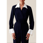 Claudie Pierlot - Combinaison Bi-Matière Marine