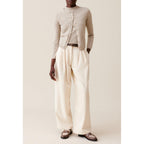 Claudie Pierlot - Pantalón Denim Ancho Plisado