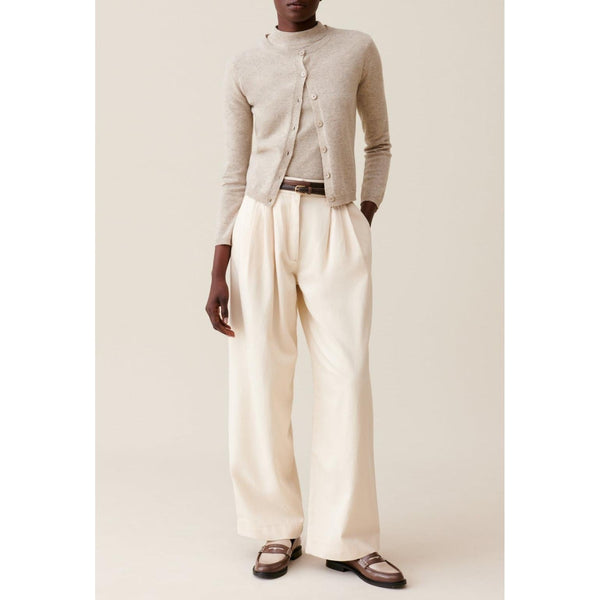 Claudie Pierlot - Pantalón Denim Ancho Plisado
