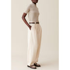 Claudie Pierlot - Pantalón Denim Ancho Plisado
