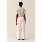 Claudie Pierlot - Pantalón Denim Ancho Plisado