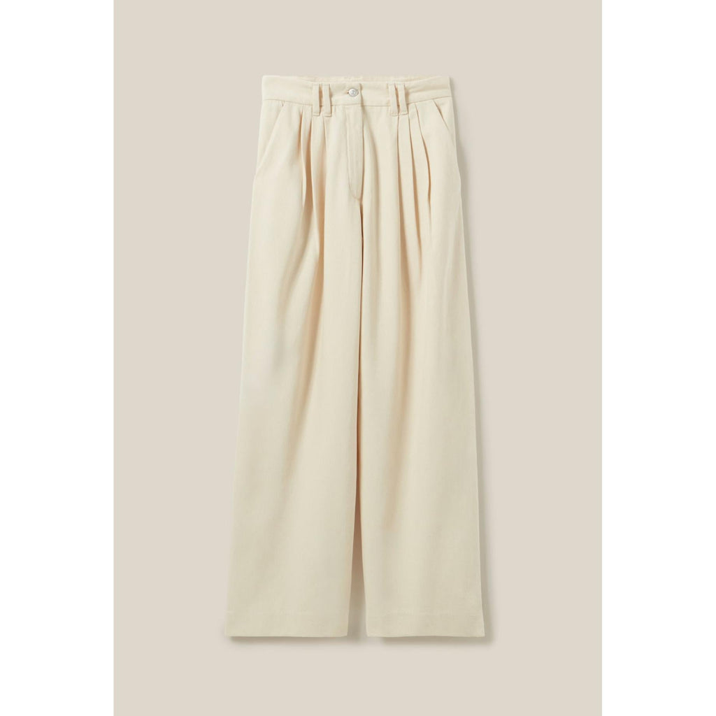 Claudie Pierlot - Pantalón Denim Ancho Plisado