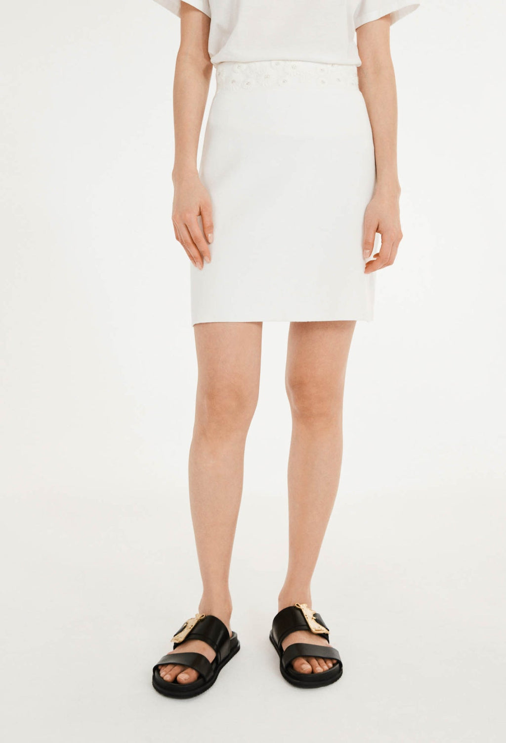Claudie Pierlot - Jupe Maille - Mareini - Ecru