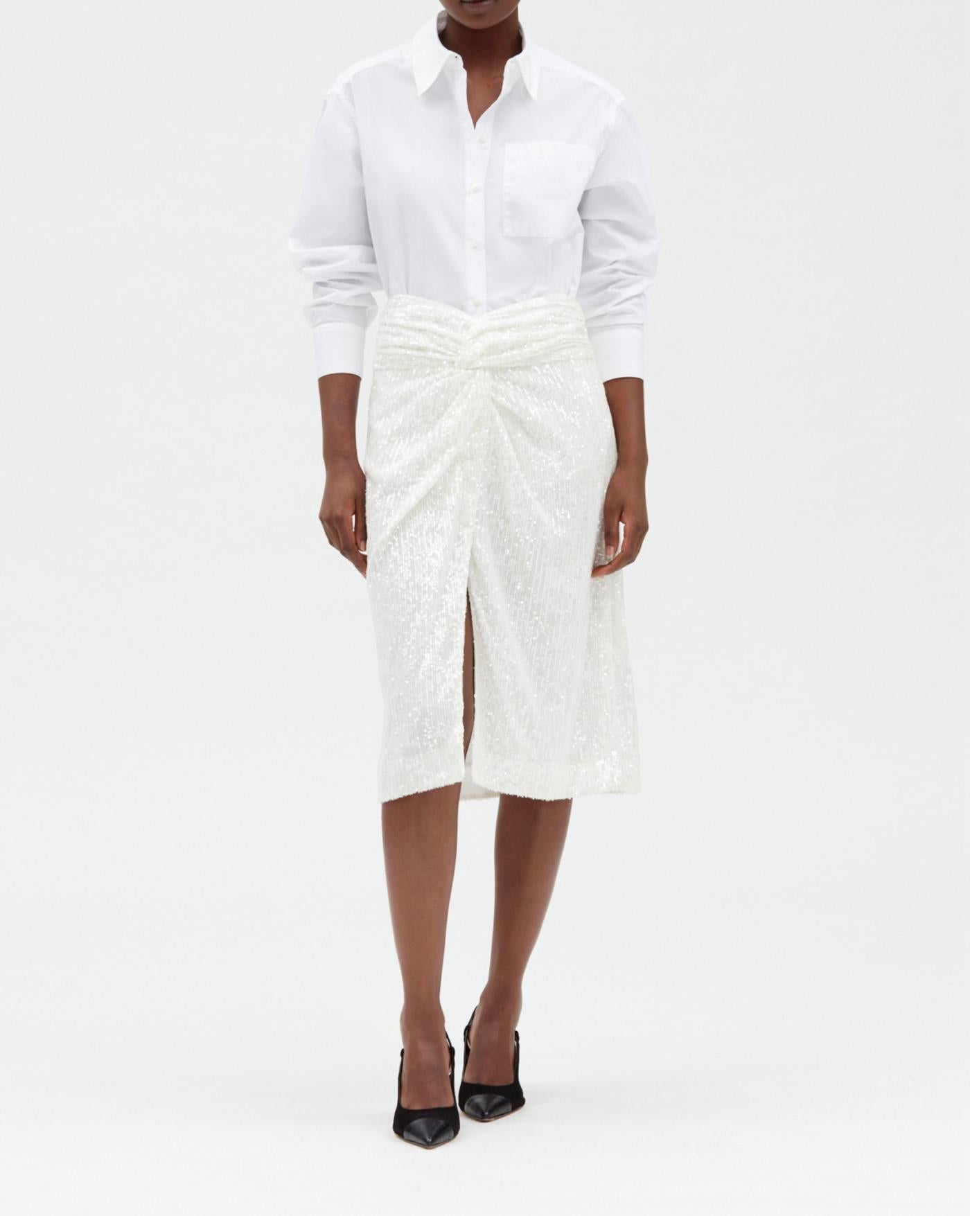 Claudie Pierlot - Jupe C&T - Sixtine Bis - Blanc