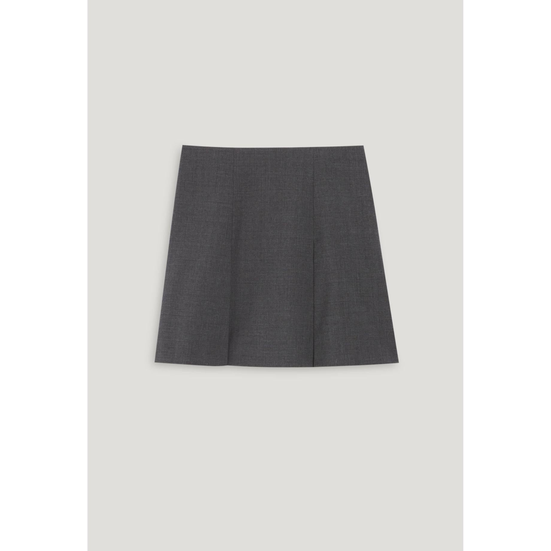 Jupe Courte Gris Chiné