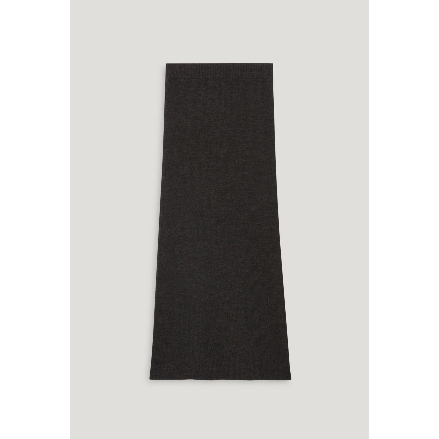 Jupe Longue Maille Gris Chiné