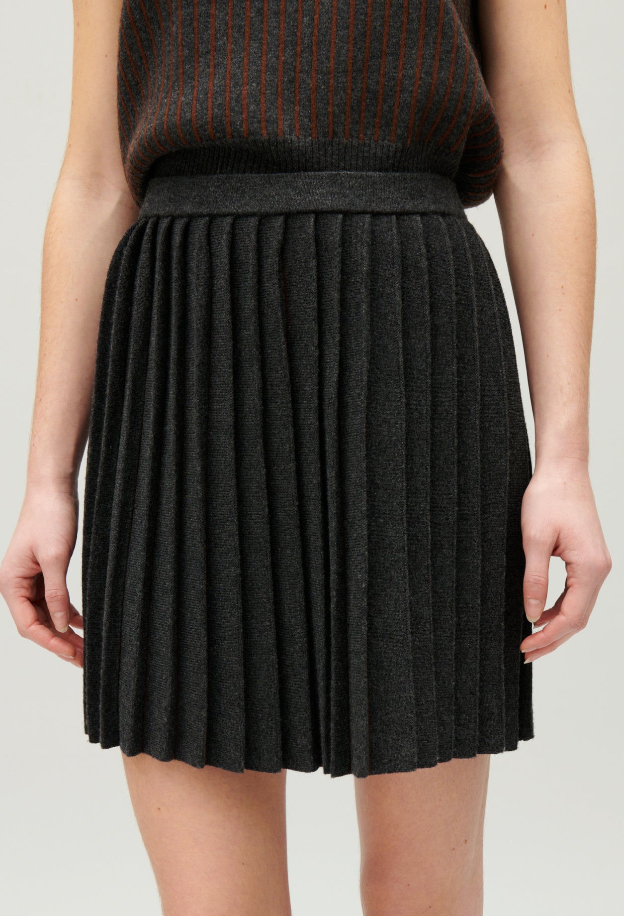 Claudie Pierlot - Jupe Maille - Macnew - Gris Chine