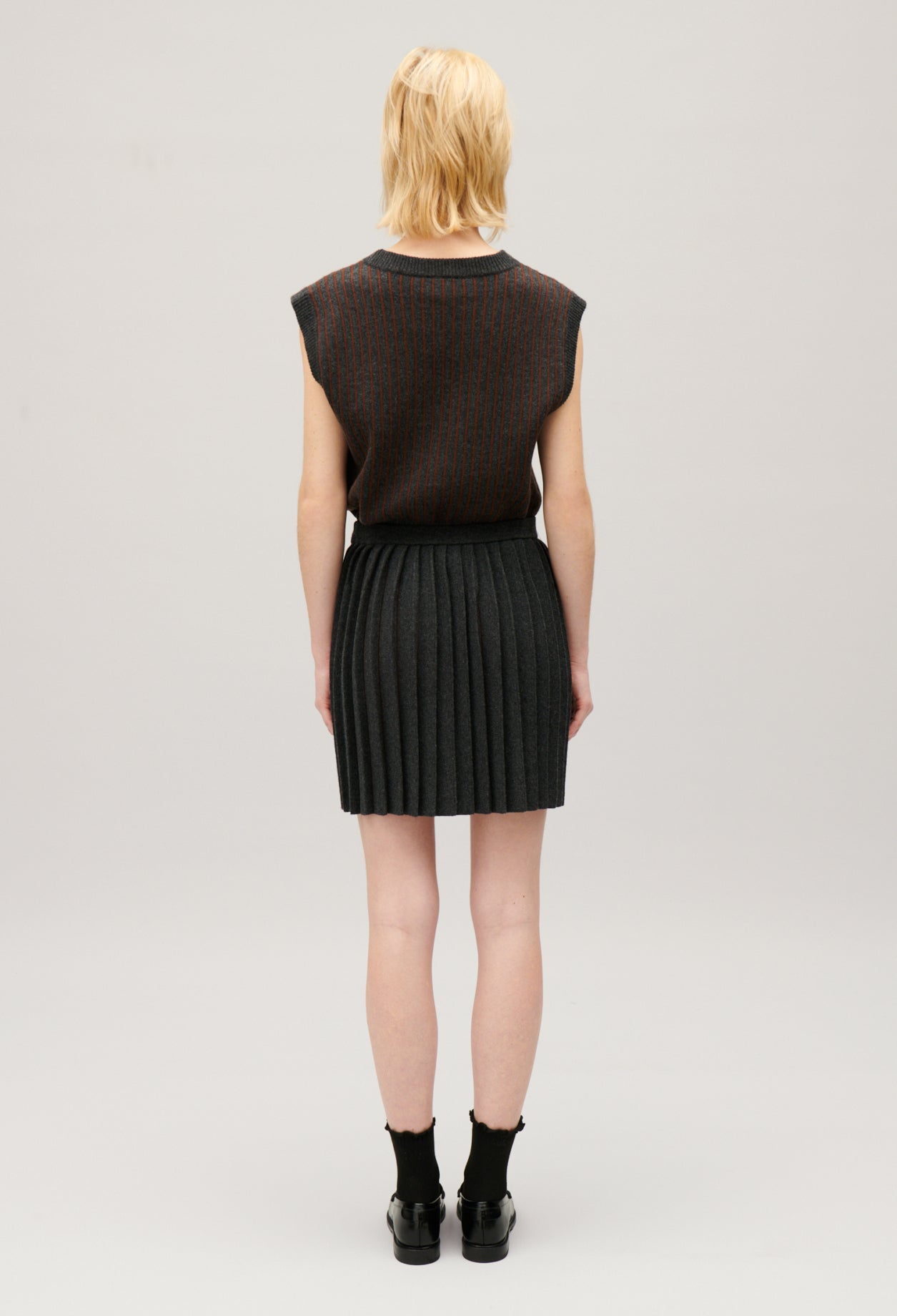 Claudie Pierlot - Jupe Maille - Macnew - Gris Chine