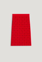 Knitted Skirt - Melange - Red