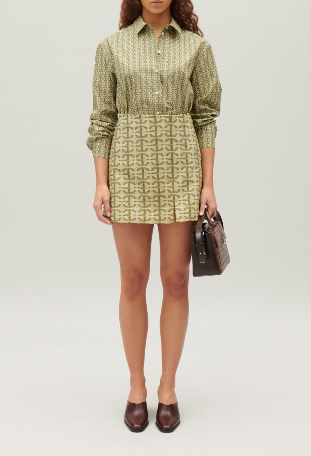 Falda C&T - Sumimono - Estampado oscuro