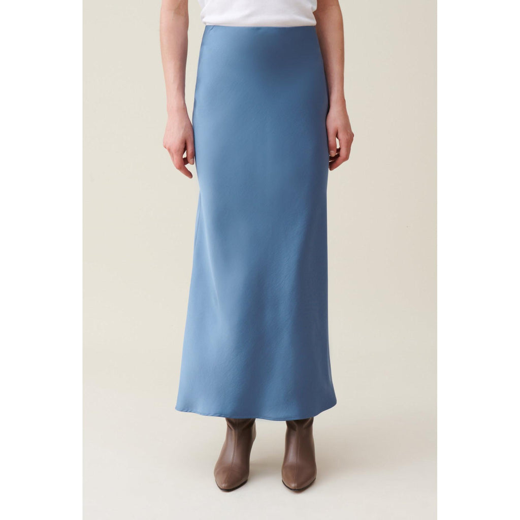 Jupe Midi Fluide Satinée