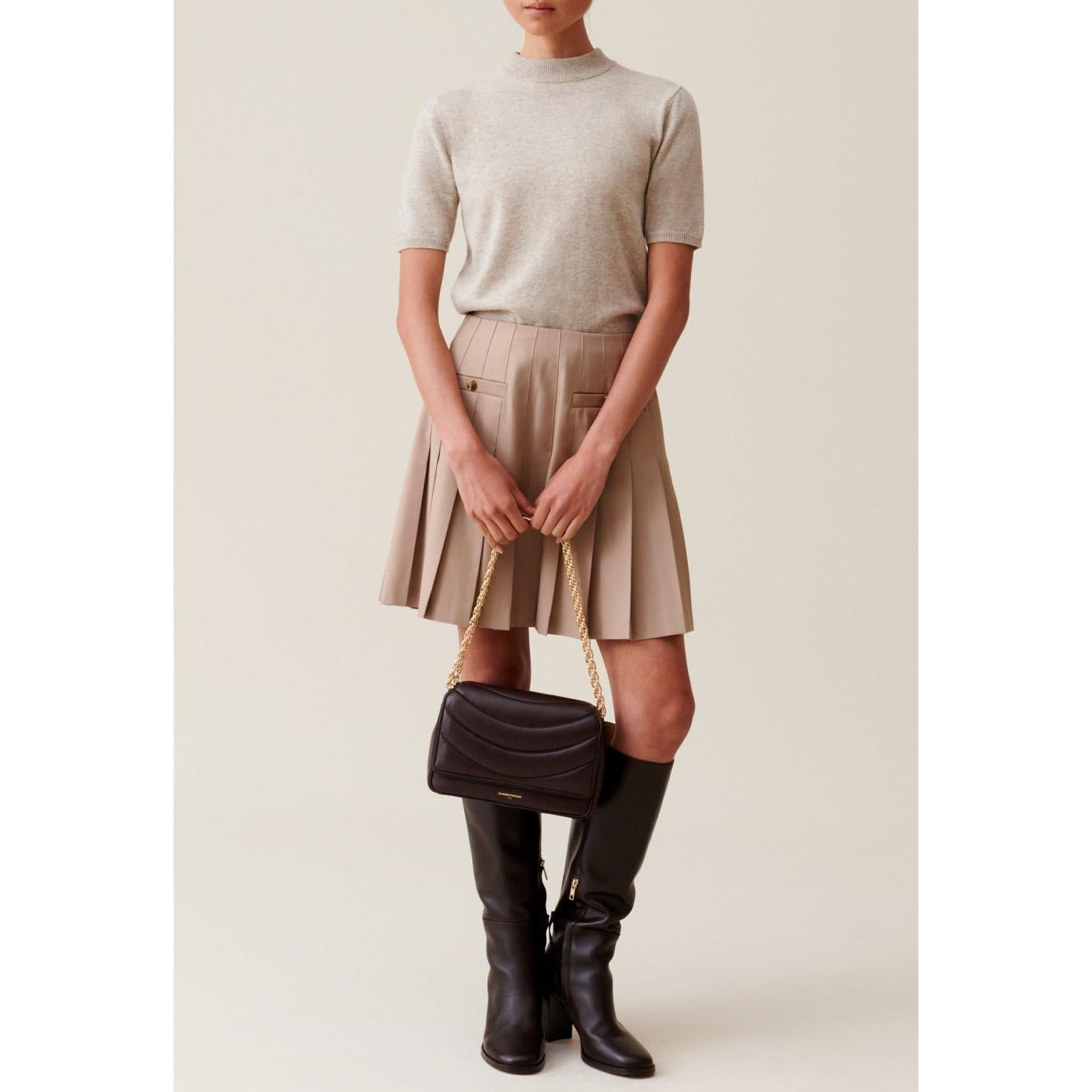 Pleated Mini Skirt