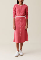Jupe Maille - Maxi Plisso - Bois De Rose