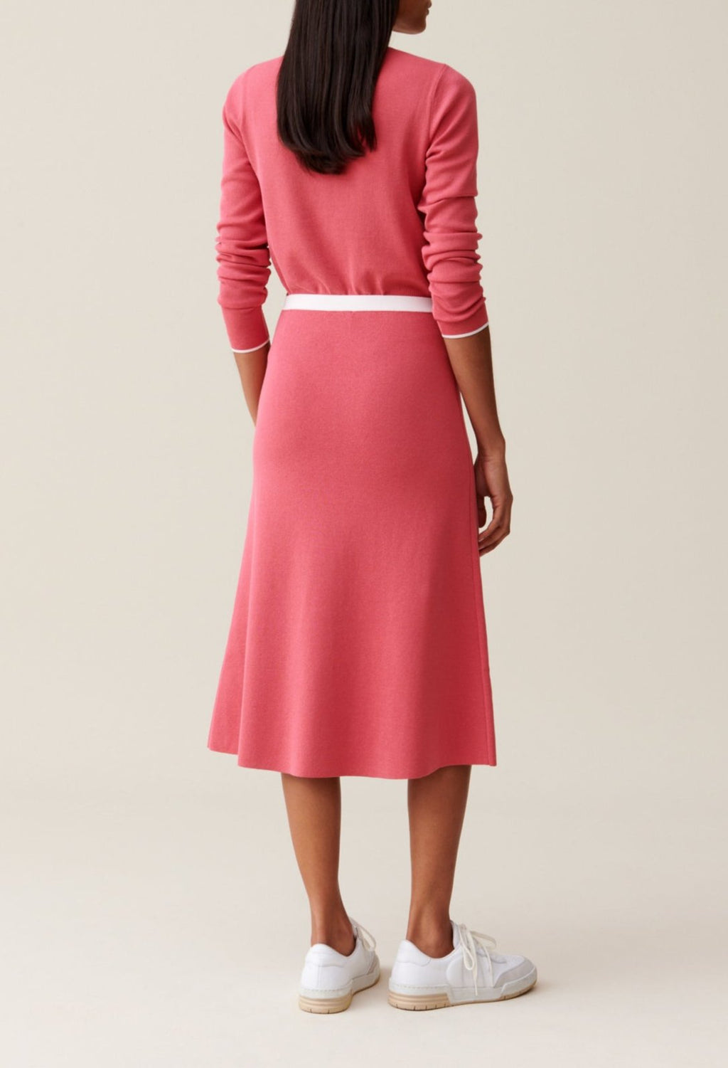 Knitted Skirt - Maxi Plisso - Rosewood