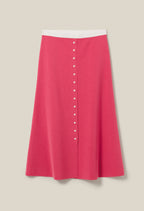 Jupe Maille - Maxi Plisso - Bois De Rose