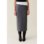 Grey Straight Skirt