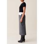 Grey Straight Skirt