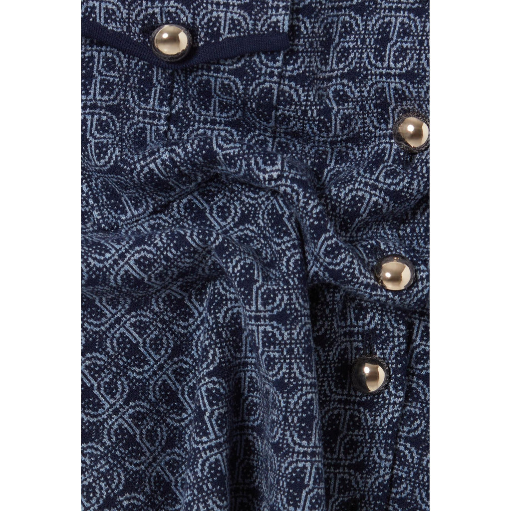Jupe Monogramme Taille Haute Marine