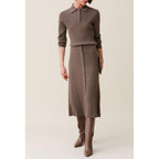 Claudie Pierlot - Falda Plisada Abotonada Midi