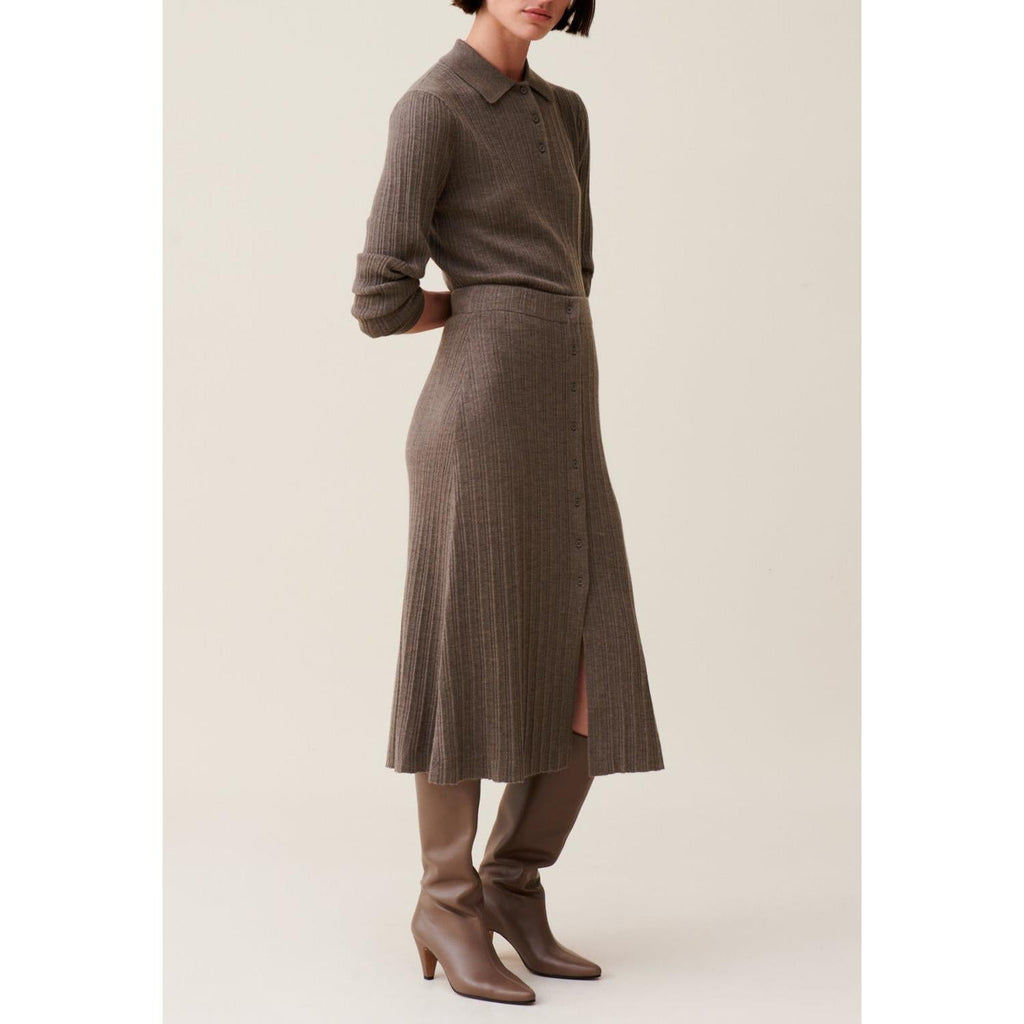 Claudie Pierlot - Falda Plisada Abotonada Midi