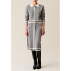 Falda de Punto Midi Gris