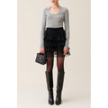 Jupe Courte Noire Volants