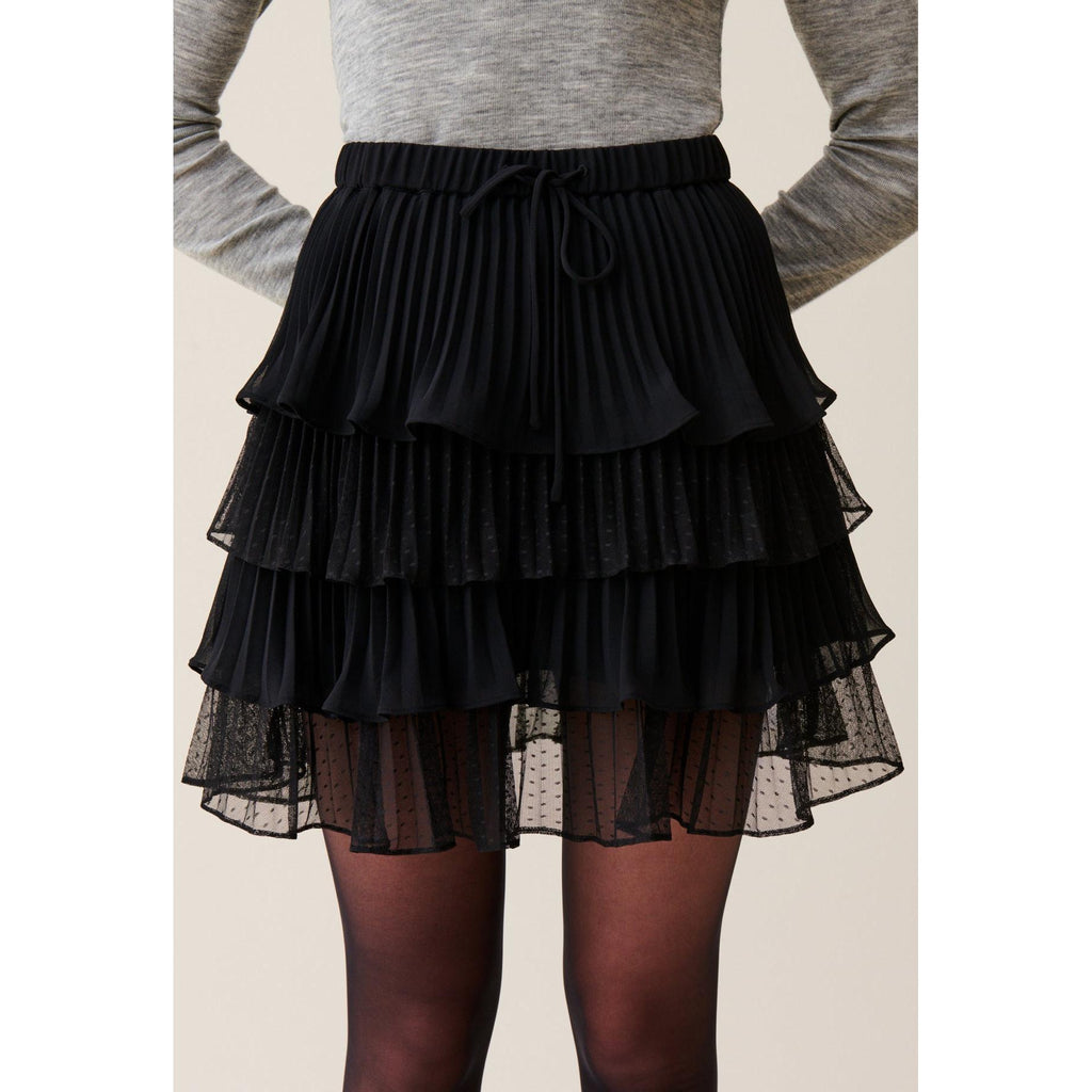 Jupe Courte Noire Volants