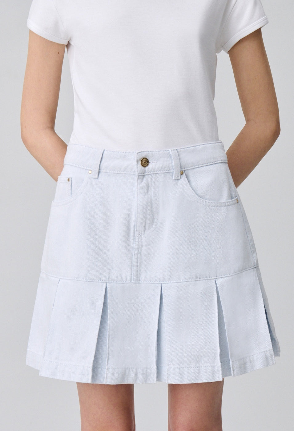 Jupe Salamandre Denim Very Light Blue