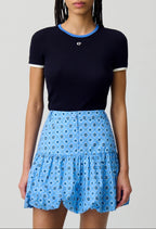 Sunebis Print Dark Blue Skirt