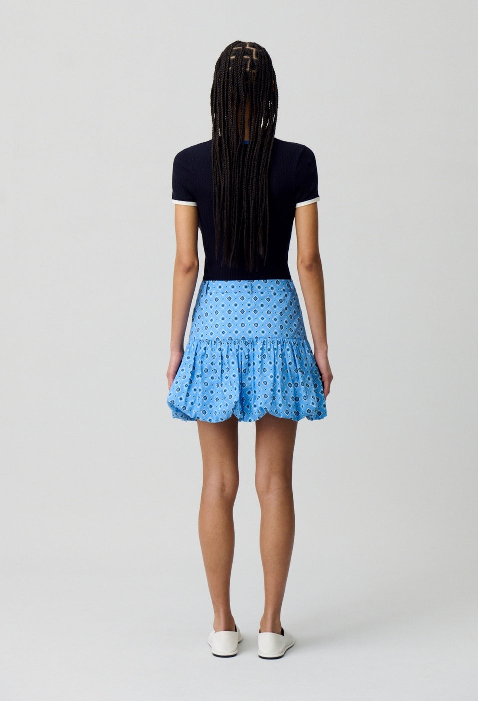 Sunebis Print Dark Blue Skirt