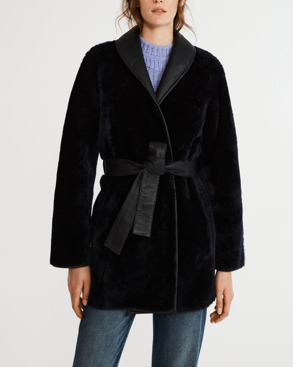 Claudie Pierlot - Peau Lainée - Fidele - Marine
