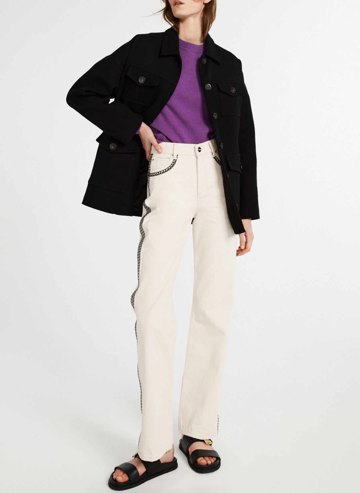 Claudie Pierlot - Abrigo - Gerome - Negro
