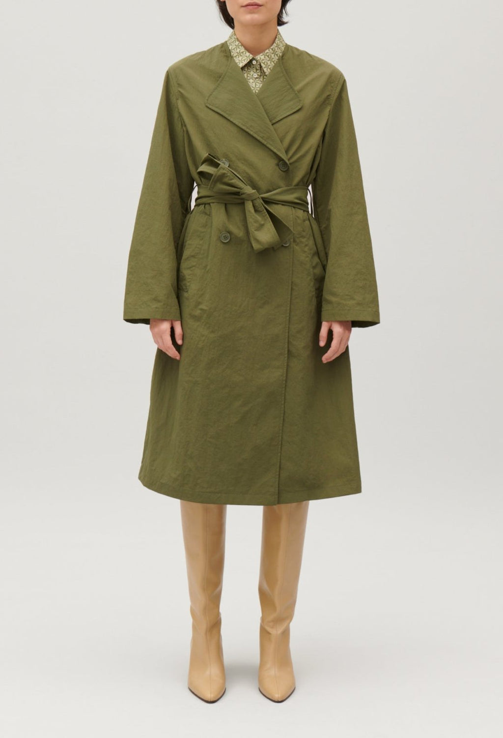 Gabardina - Geraldine Nylon - Caqui