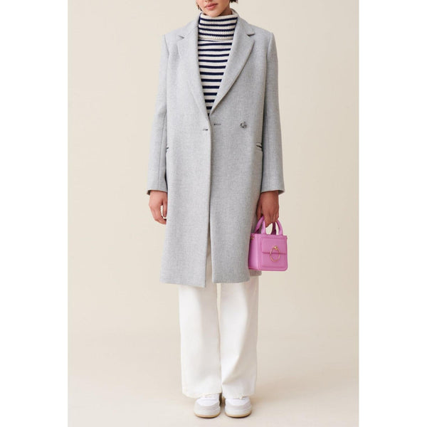 Claudie Pierlot - Light Grey Tailored Midi Coat