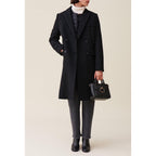 Abrigo recto de longitud media