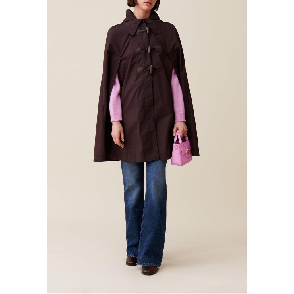Claudie Pierlot - Cape À Capuche Amovible Prune
