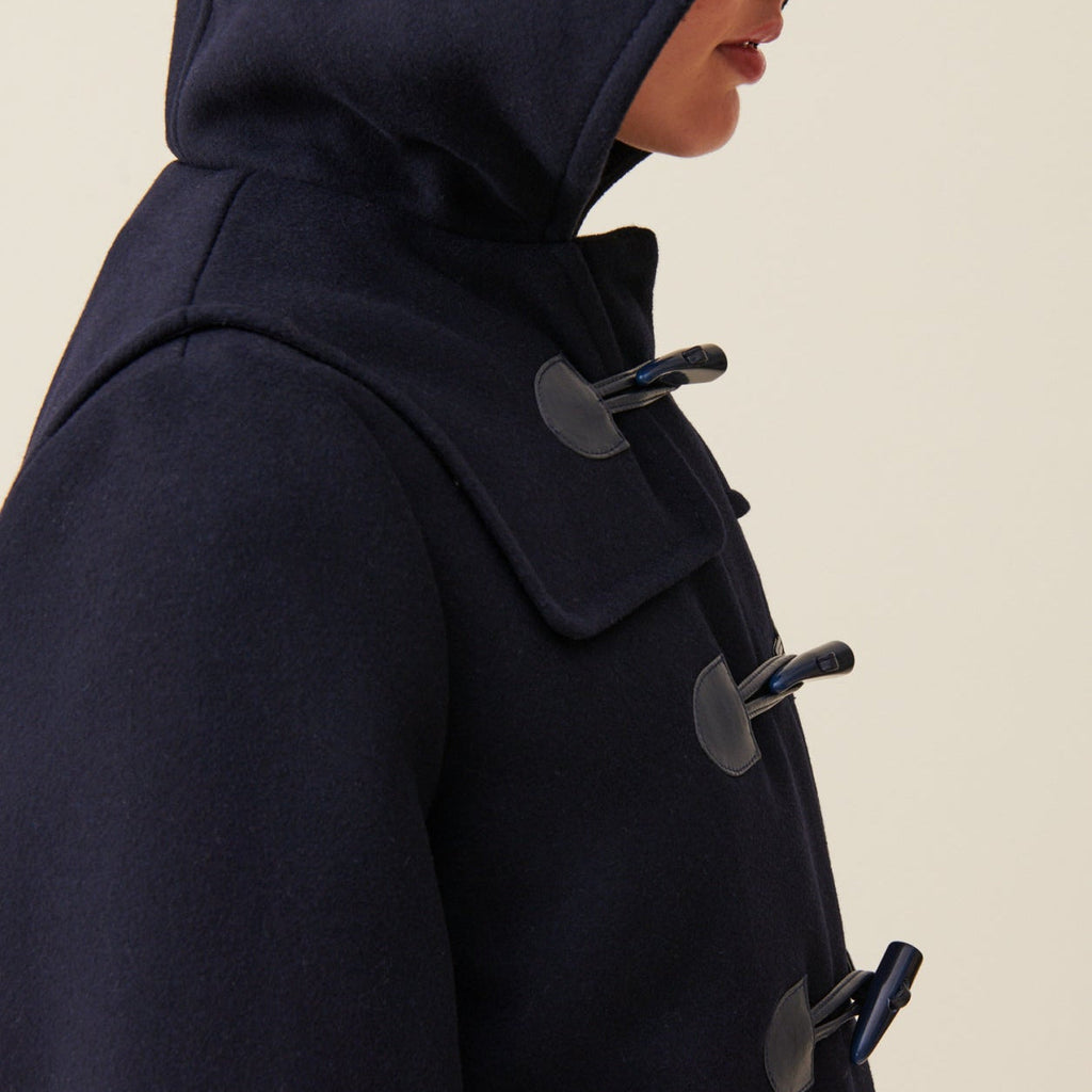 Claudie Pierlot - Manteau Court Capuche Bleu Marine