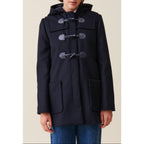 Claudie Pierlot - Manteau Court Capuche Bleu Marine