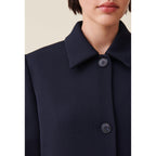 Claudie Pierlot - Manteau Long Coupe Droite Bleu