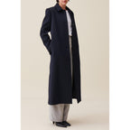 Claudie Pierlot - Manteau Long Coupe Droite Bleu