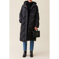 Chaqueta larga acolchada con capucha