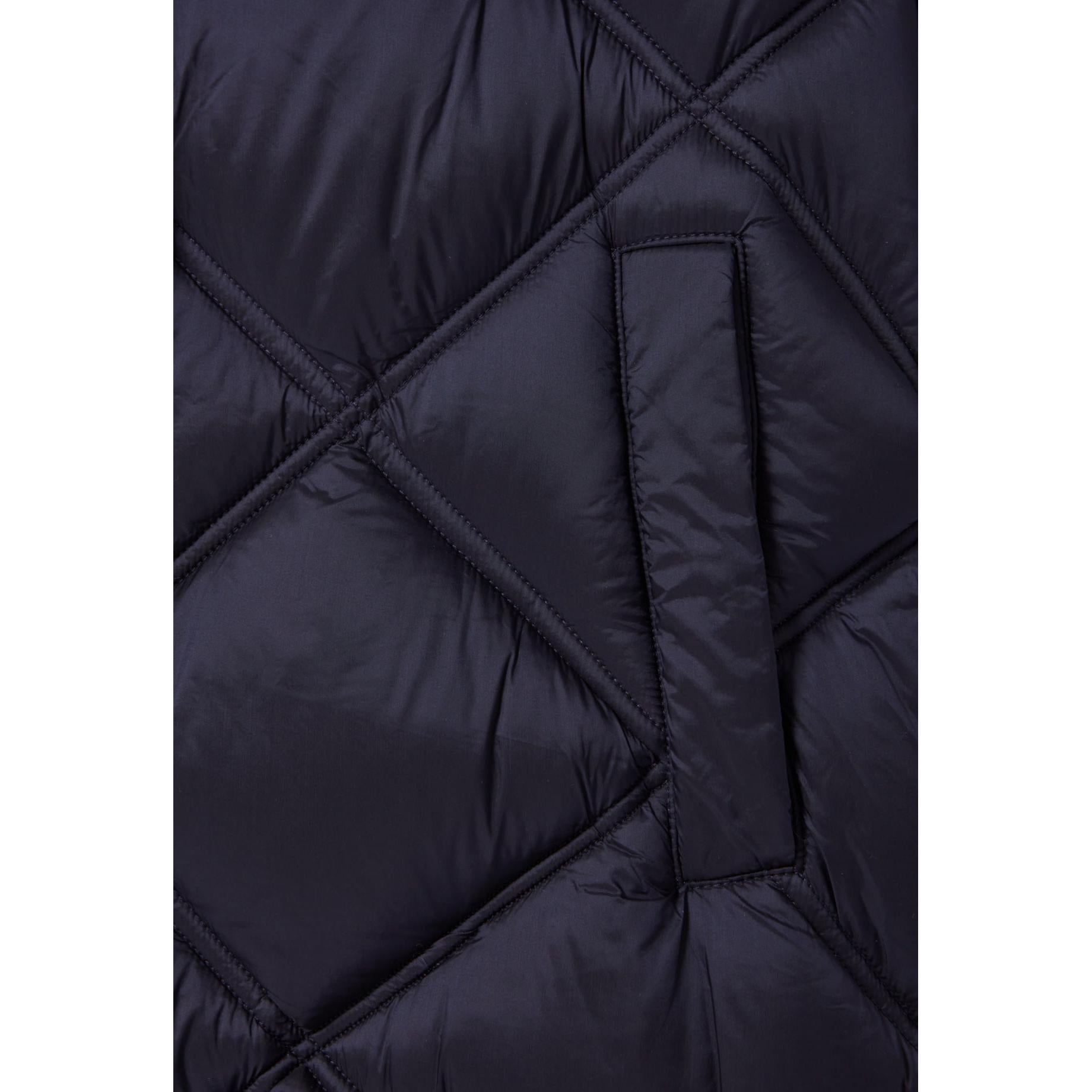 Long Quilted Hooded Down Jacket